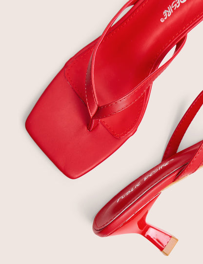 Everlast Red Thong Flip Flop Heels