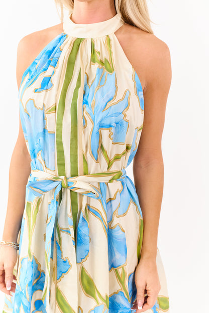 Flying Tomato Cream Cotton Floral Print Mini Dress