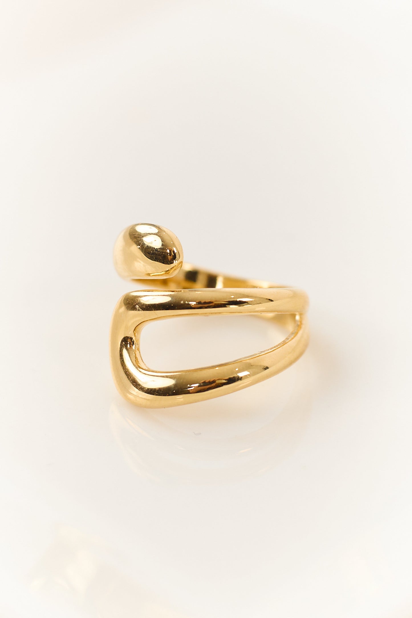 Gold Metallic Twist Wrap Ring