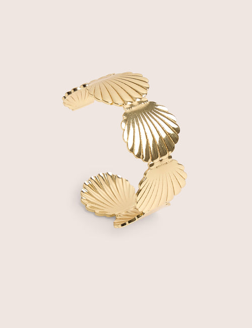 Public Desire Layered Shell Cuff in Gold