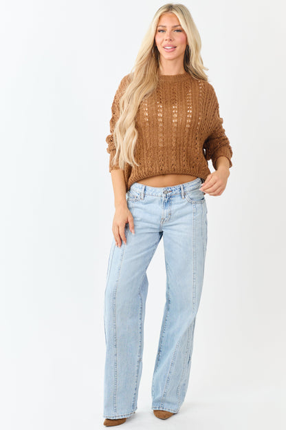 Hidden Light Wash Relaxed Straight Dad Jeans