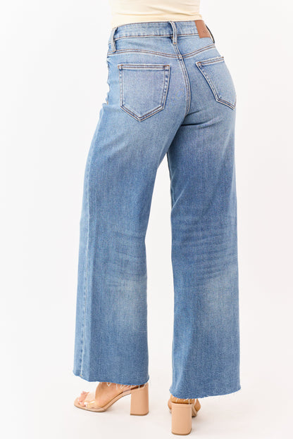 Hidden Premium Dark Wash Wide Leg Stretchy Jeans