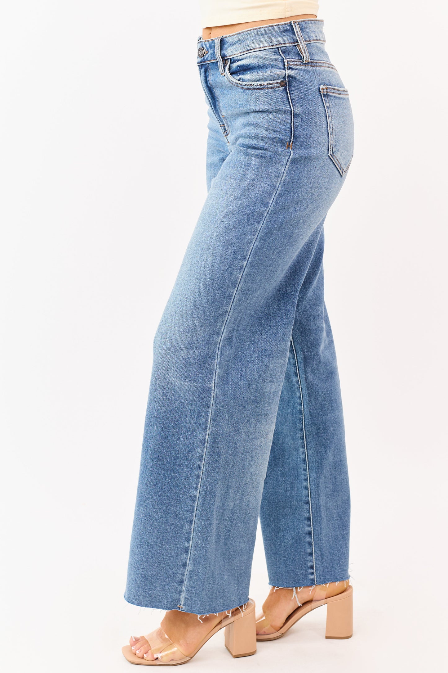 Hidden Premium Dark Wash Wide Leg Stretchy Jeans