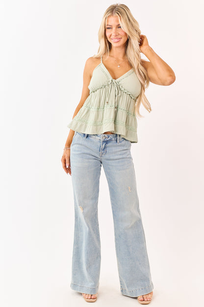 Hidden Premium Light Vintage Wash Relaxed Flare Jeans