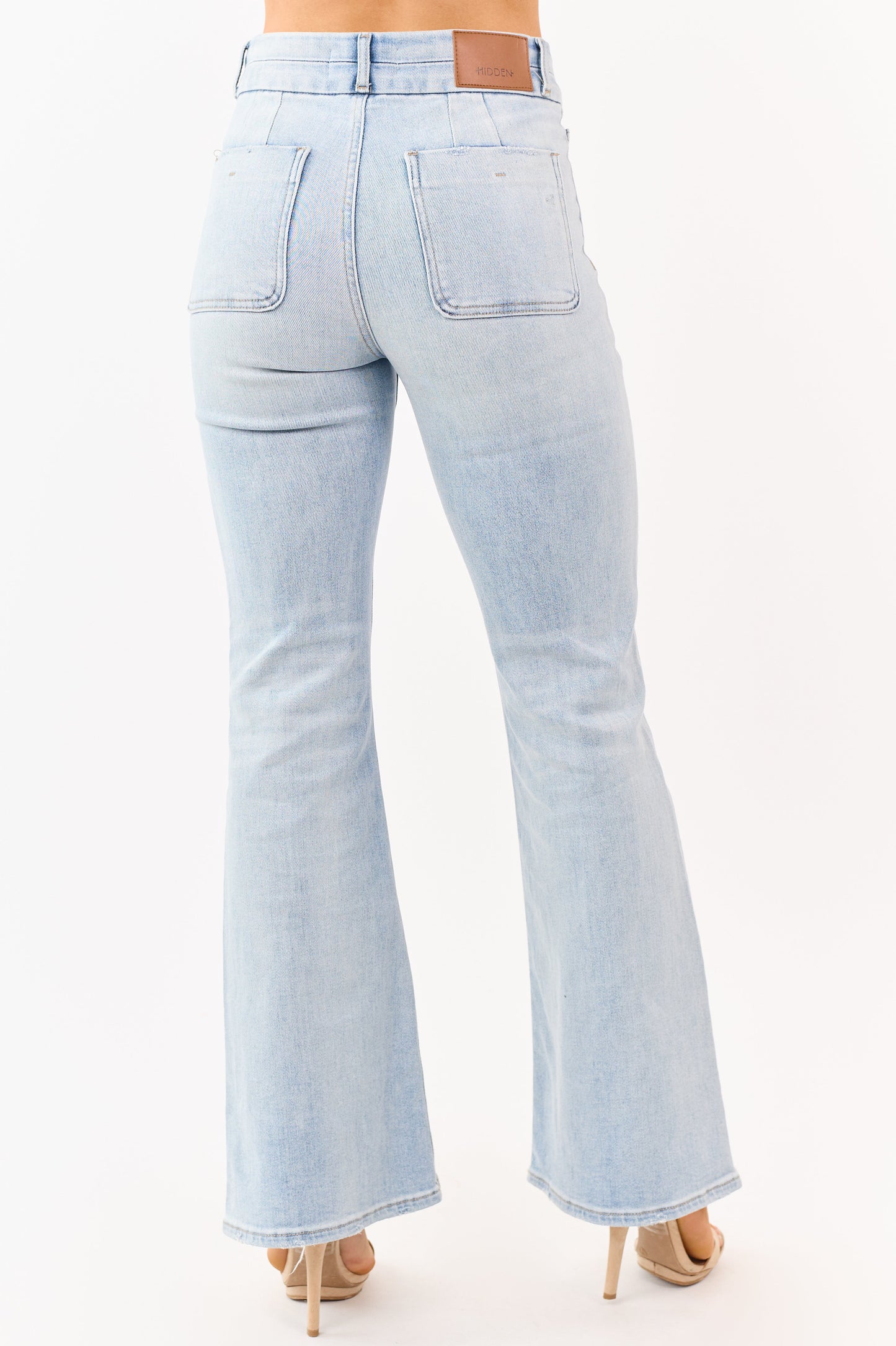 Hidden Premium Light Wash Stretchy Flare Jeans