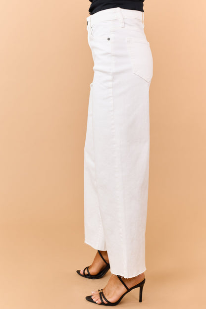 Hidden Premium Off White Stretchy Wide Leg Jeans