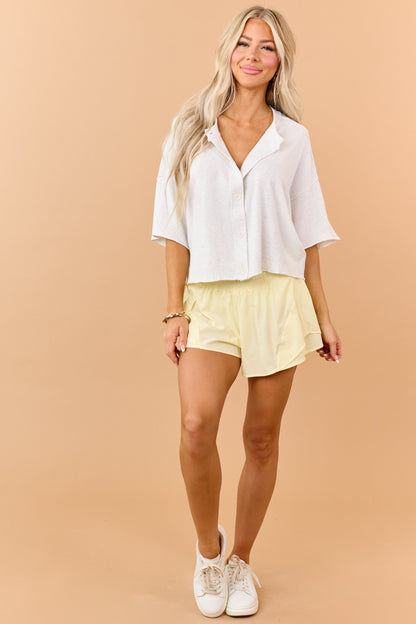 Honeysuckle Elastic Waistband Athletic Shorts