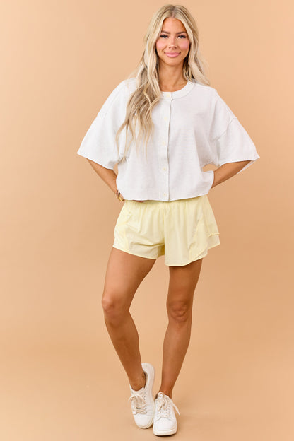 Honeysuckle Elastic Waistband Athletic Shorts