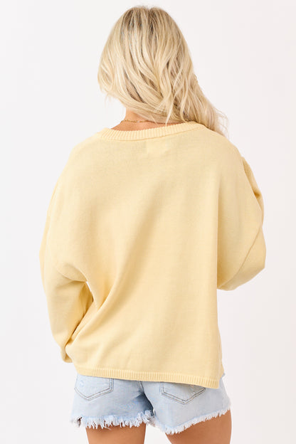 Honeysuckle Rib Knit Button Down Cardigan