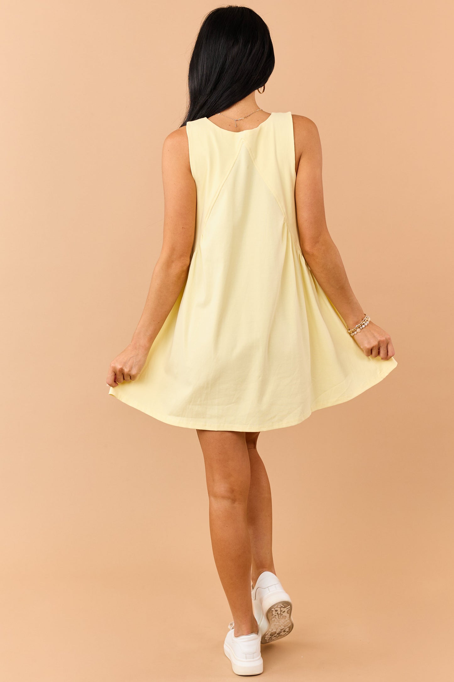 Honeysuckle Rib Knit V-Neck Sleeveless Mini Dress