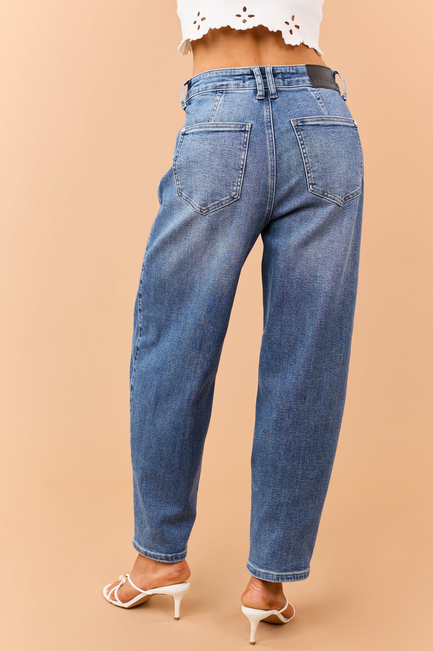 Judy Blue Dark Wash High Rise Barrel Jeans