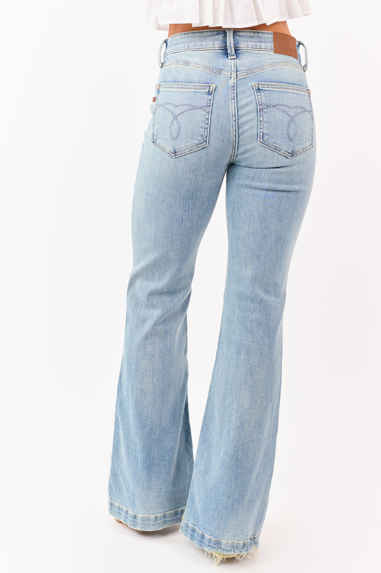 Judy Blue Medium Wash Mid Rise Stretchy Flare Jeans