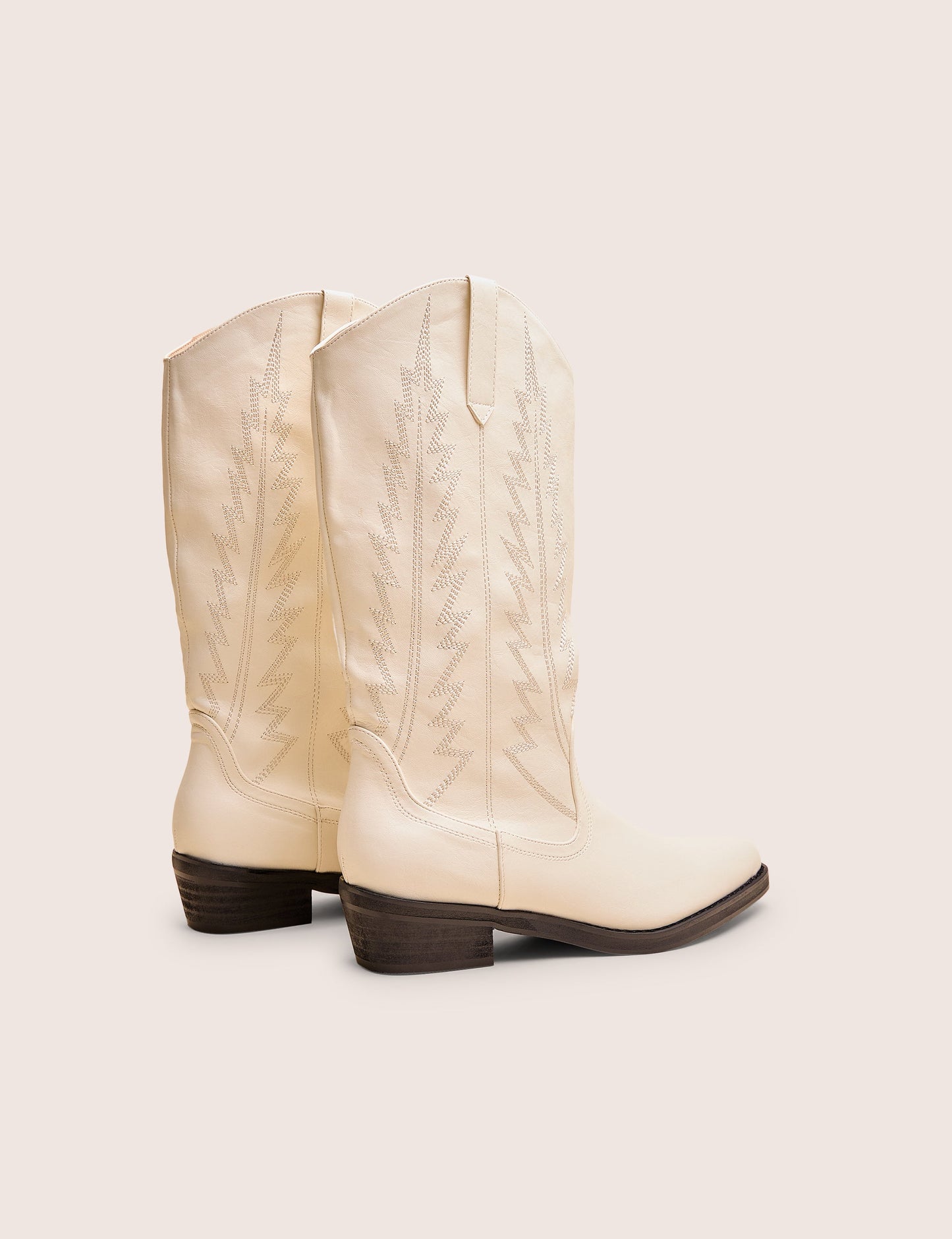Koboi White Western Flat Cowboy Boots