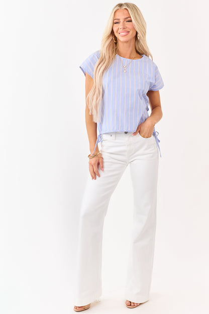 KanCan Ivory High Rise Wide Relaxed Flare Jeans