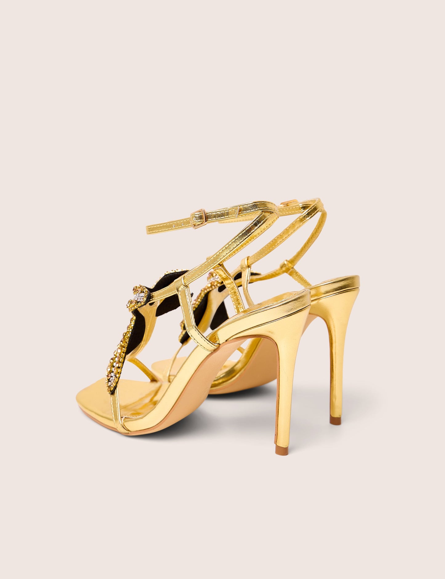 Lumi Gold Starfish Detail Tie High Heels