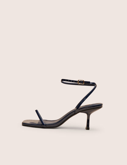Natalya Navy Barely There Mid Heels