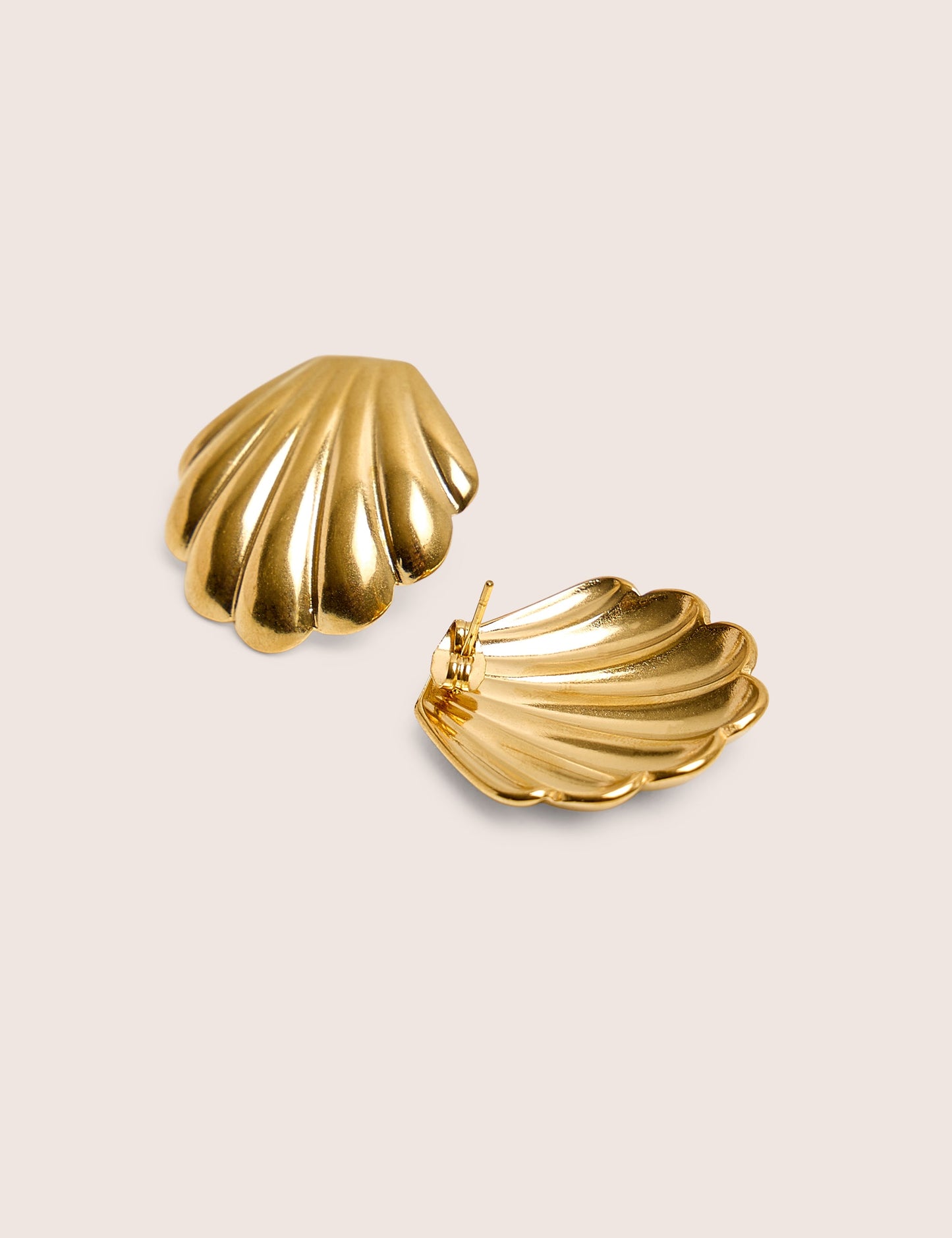 Shell Detail Earrings Gold