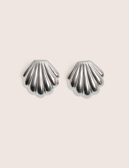 Shell Detail Earrings Silver