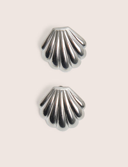 Shell Detail Earrings Silver