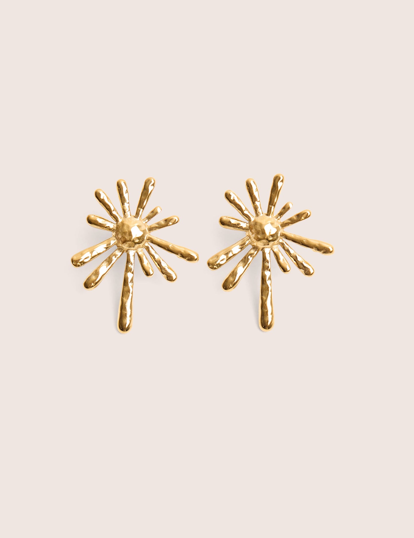 Gold Plated Abstract Star Earrings