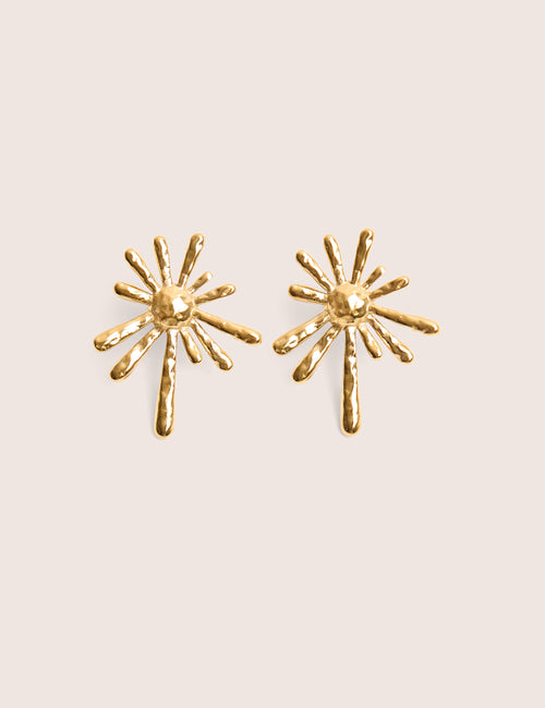 Gold Plated Abstract Star Earrings