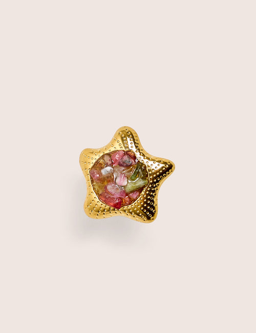 Public Desire Adjustable Star Ring With Stone Detail