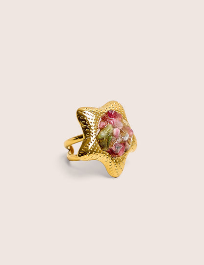 Public Desire Adjustable Star Ring With Stone Detail