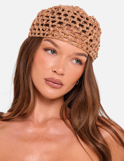 Crochet Bandana in Gold