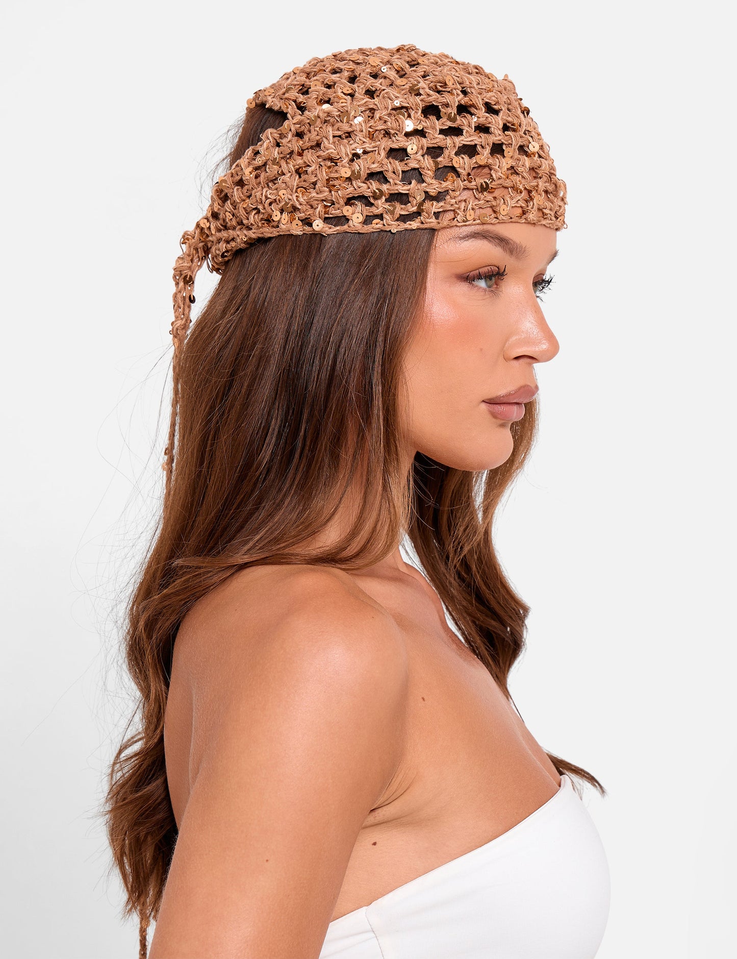 Crochet Bandana in Gold