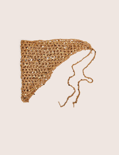 Crochet Bandana in Gold
