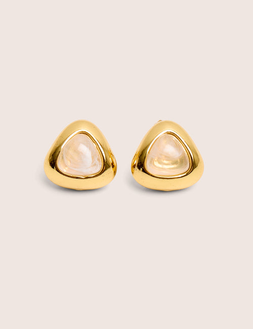 Gold Plated Triangle Earrings