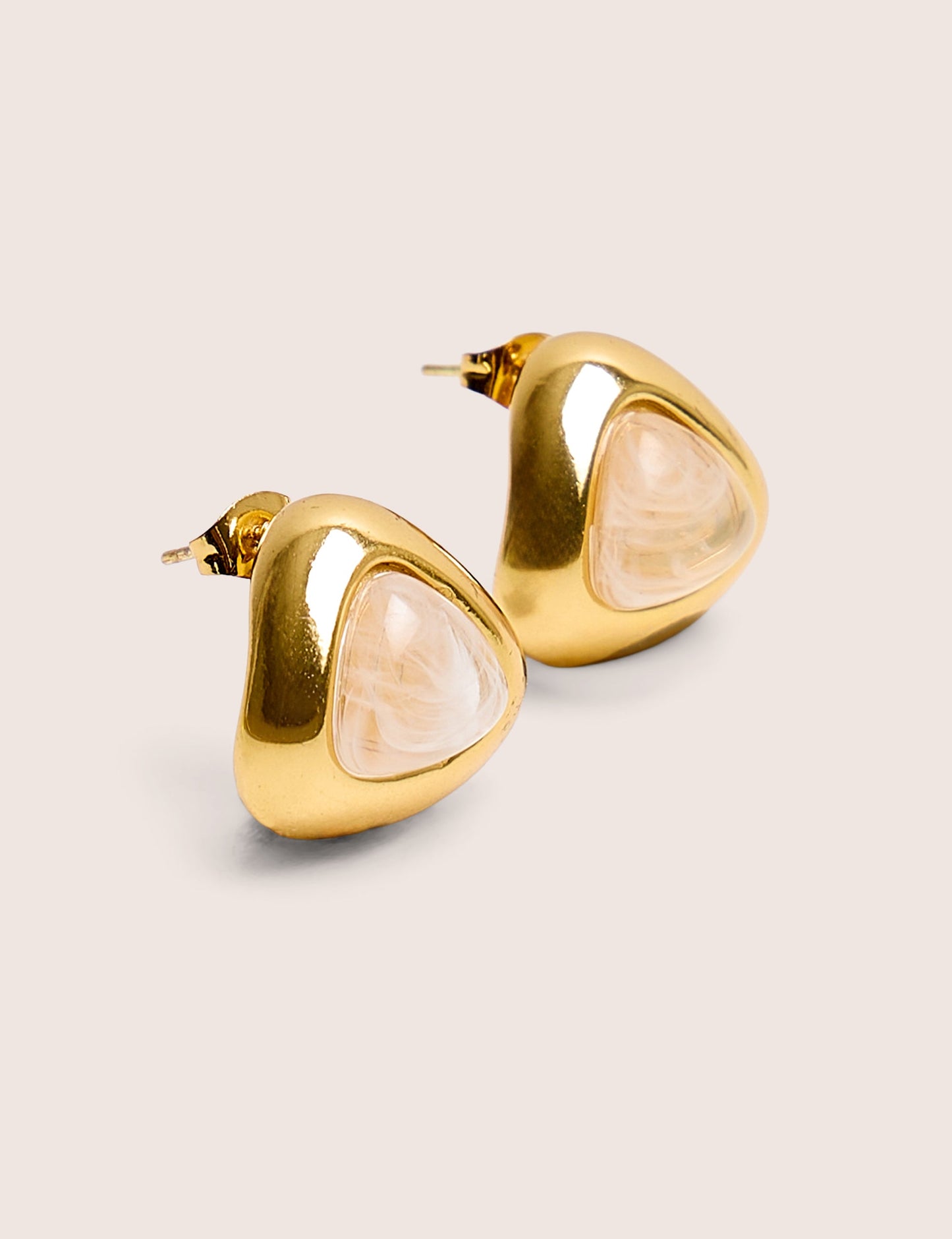 Gold Plated Triangle Earrings