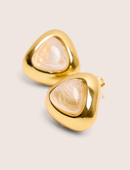 Gold Plated Triangle Earrings