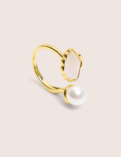 Adjustable Pearl Ring
