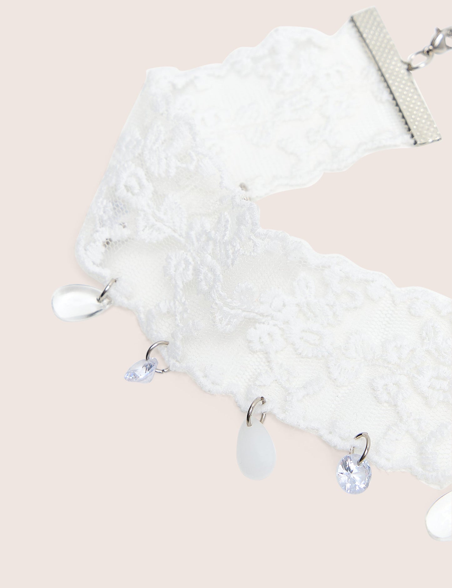 Lace Choker With Embellished Detail