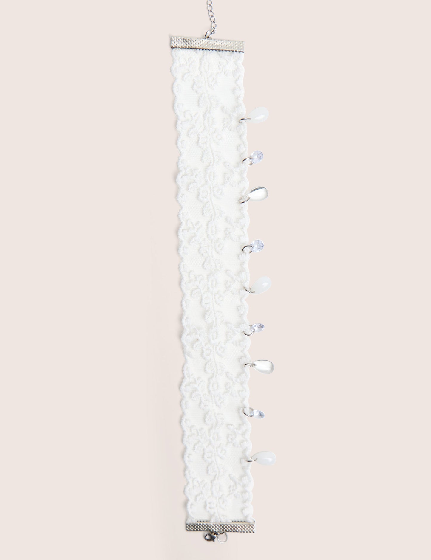 Lace Choker With Embellished Detail