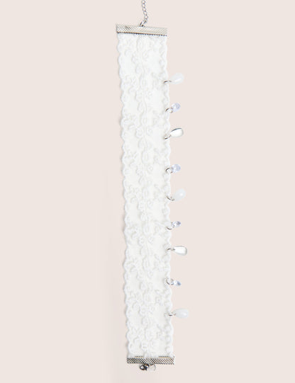 Lace Choker With Embellished Detail