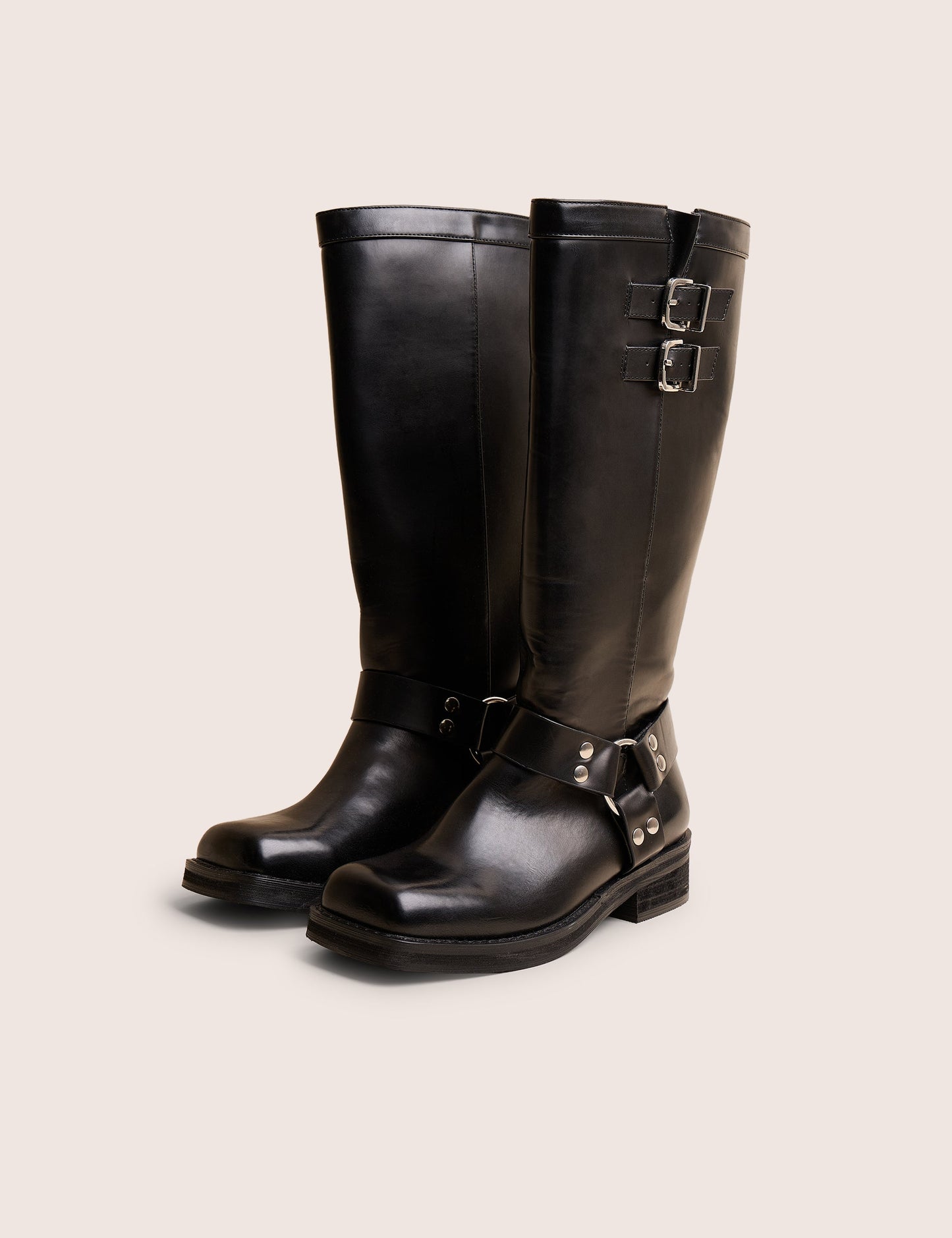 Sirius Black Vintage Buckle Knee Hight Flat Boots
