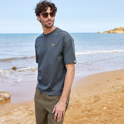 Saloon Mens Relaxed Fit Premium Supersoft T-Shirt - Deep Slate