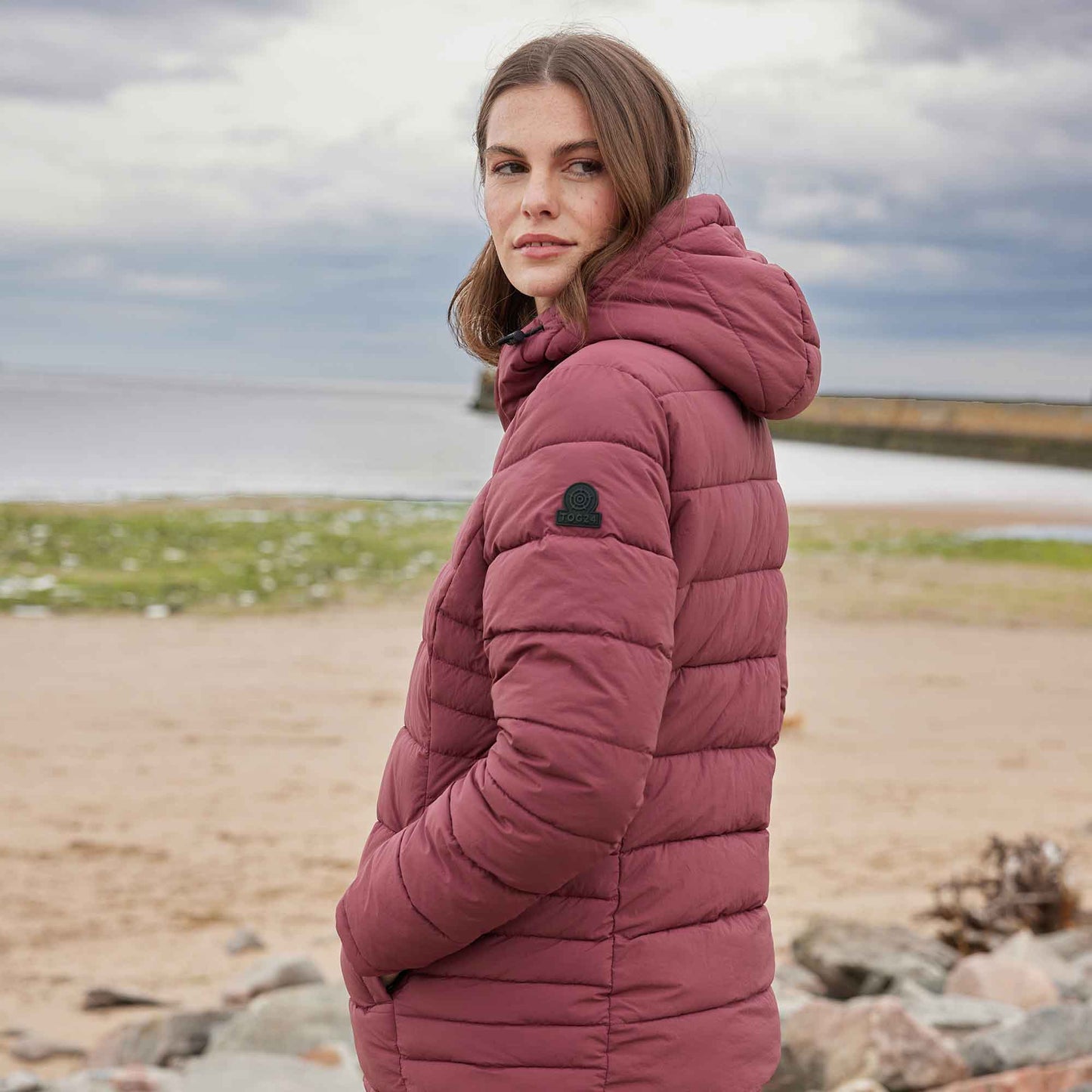 Sleight Womens Short Insulated Parka - Burgundy