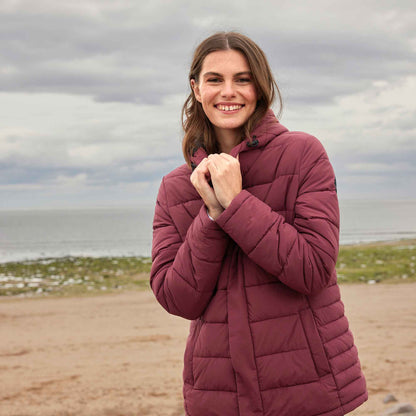 Sleight Womens Short Insulated Parka - Burgundy