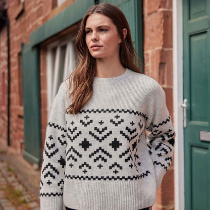 Tamara Womens Chunky Knitted Jumper - Ice Grey Marl