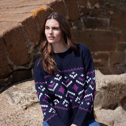 Tamara Womens Chunky Knitted Jumper - Dark Indigo