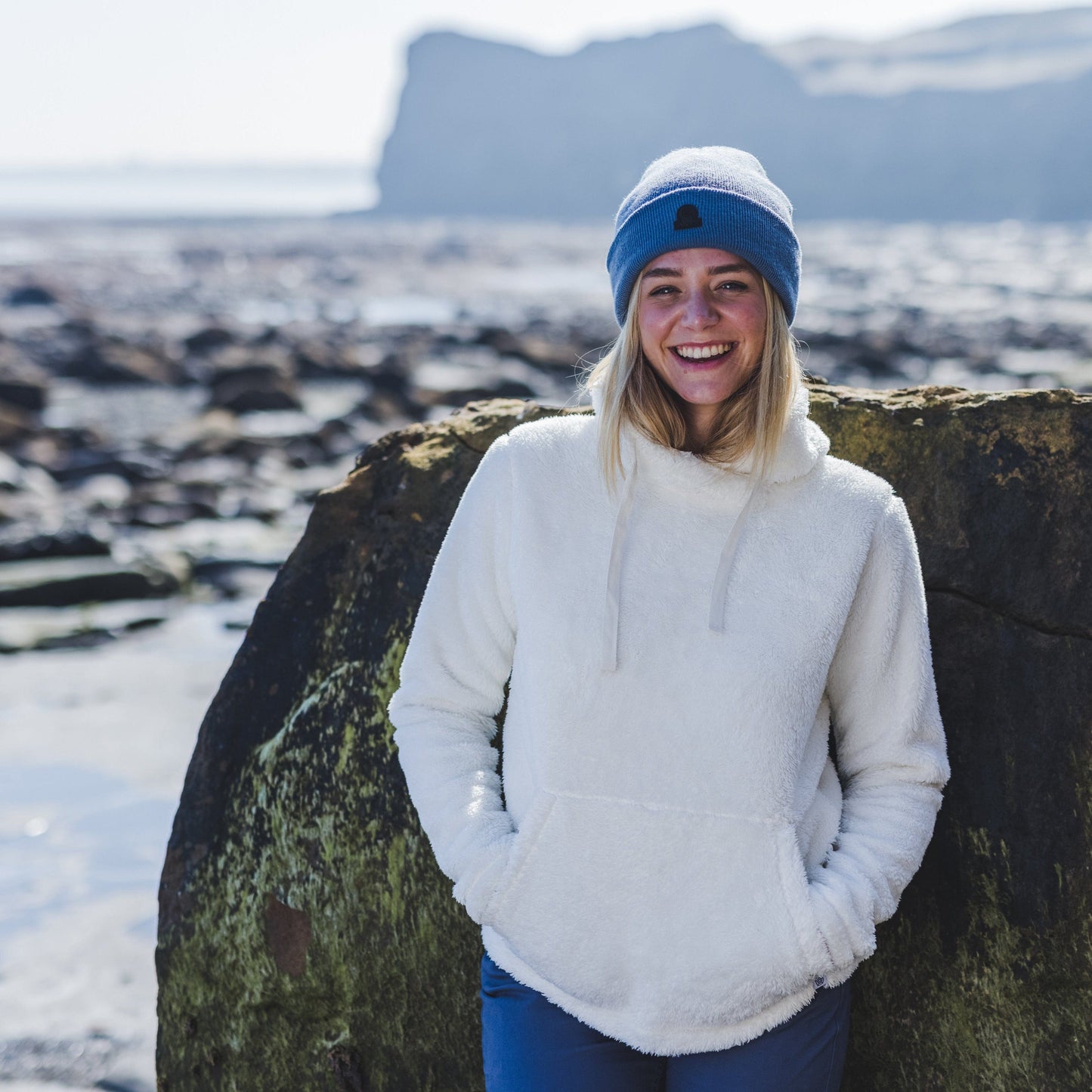 Sawley Womens Teddy Fleece Hoody - Ice Grey
