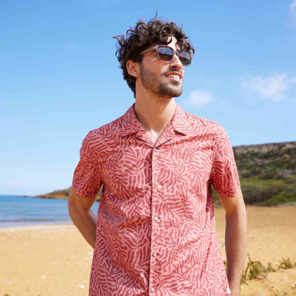 Wallsend Mens Short Sleeve 100% Cotton Supersoft Shirt - Redwood