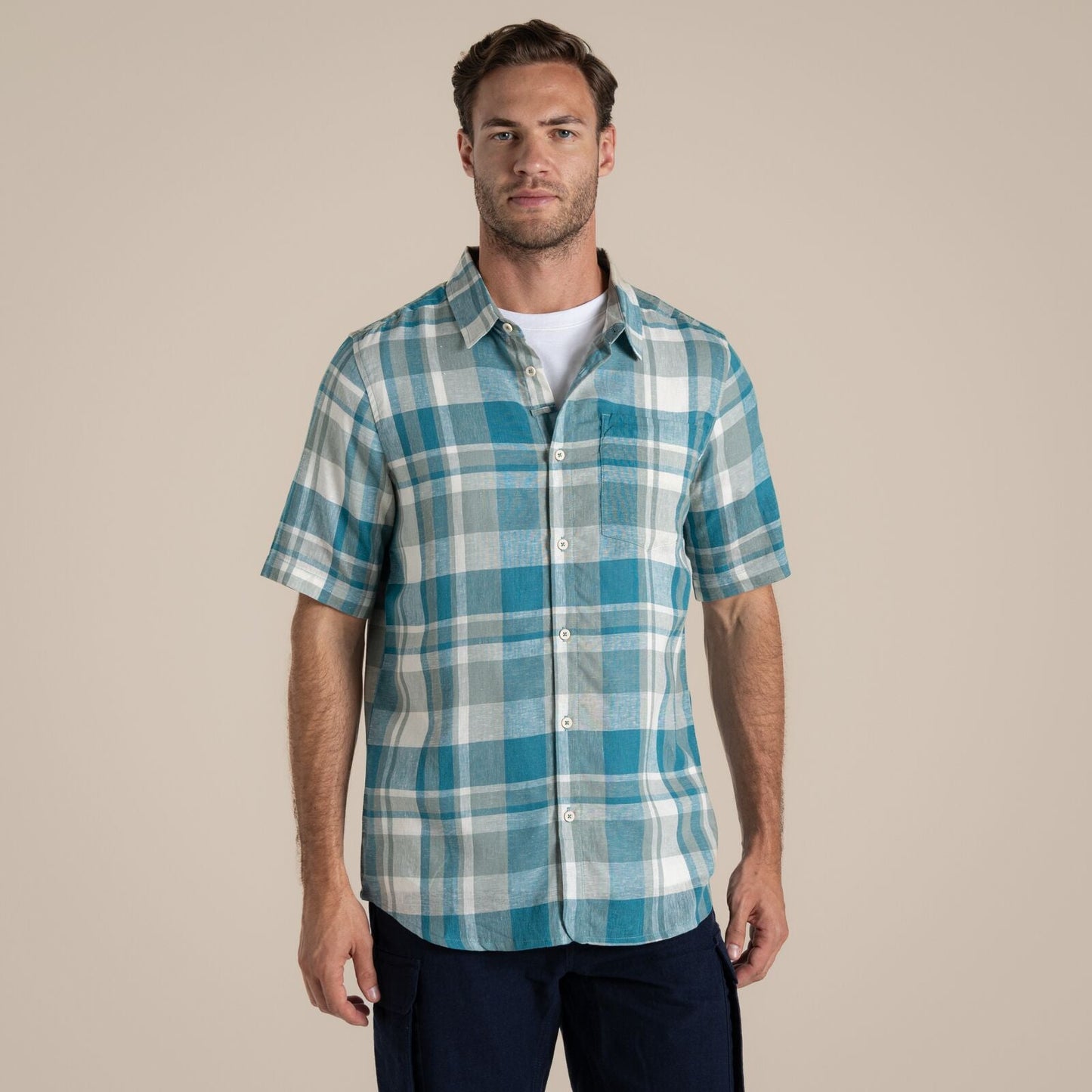 Craghoppers Mens Argino Button Up Short Sleeve Shirt