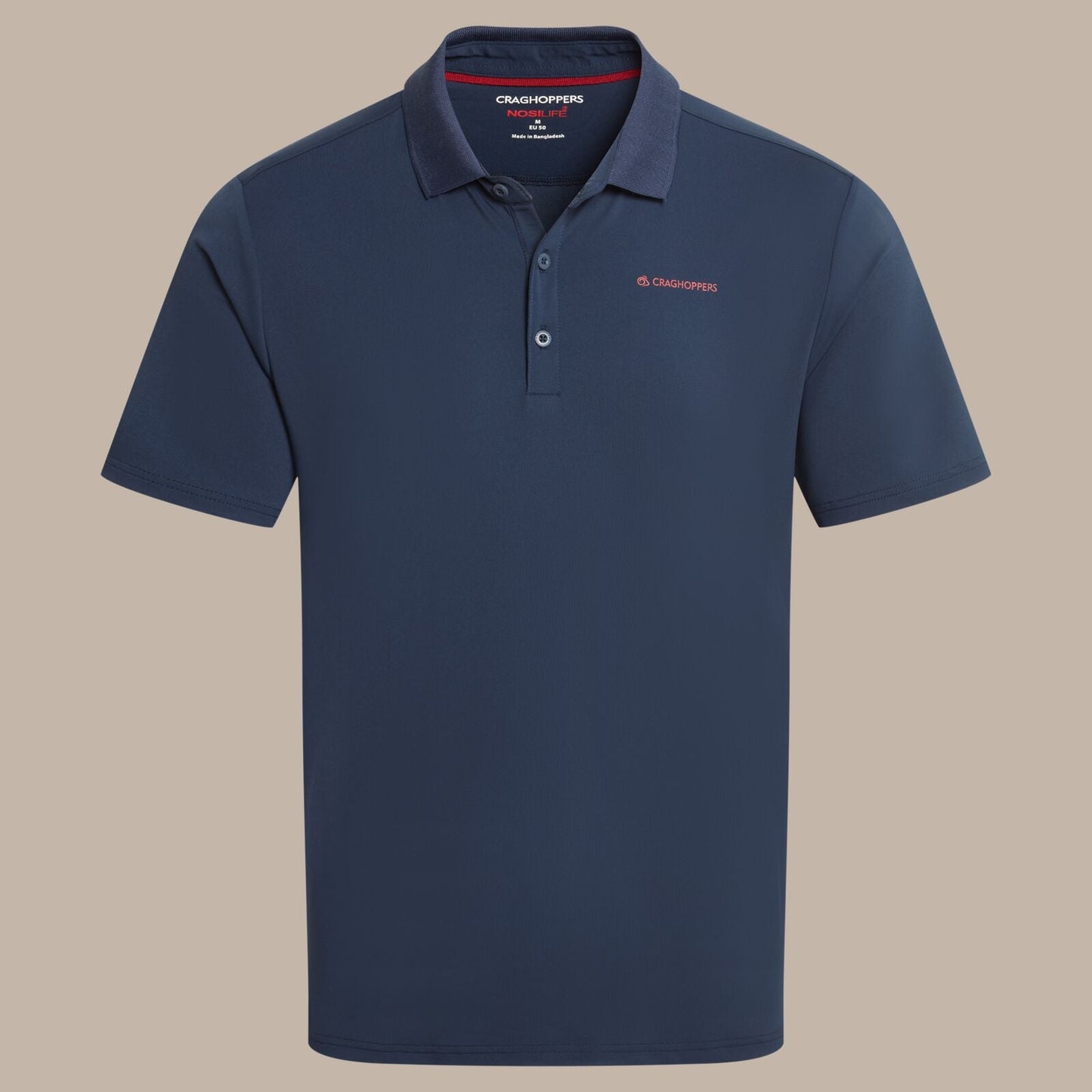 Craghoppers Mens NosiLife Bramshaw Golf Short Sleeve Polo Shirt