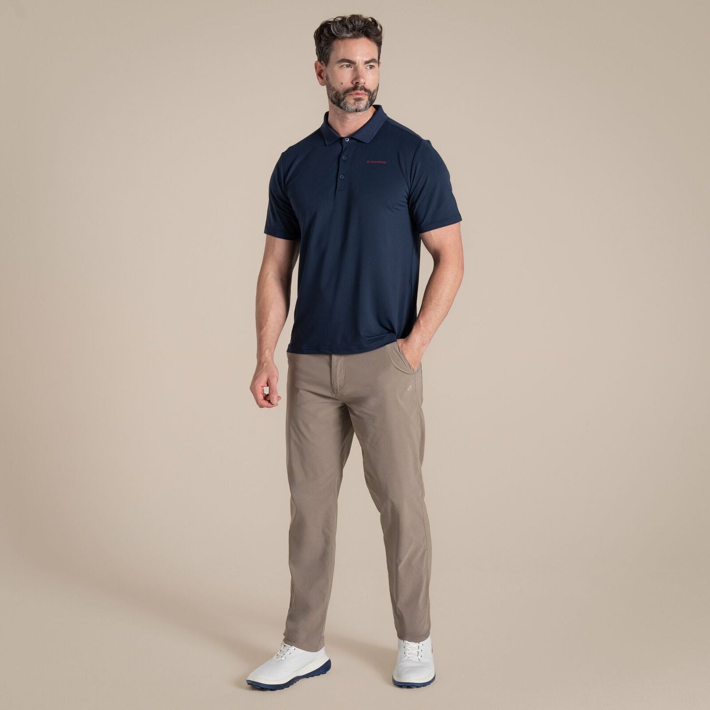 Craghoppers Mens NosiLife Bramshaw Golf Short Sleeve Polo Shirt