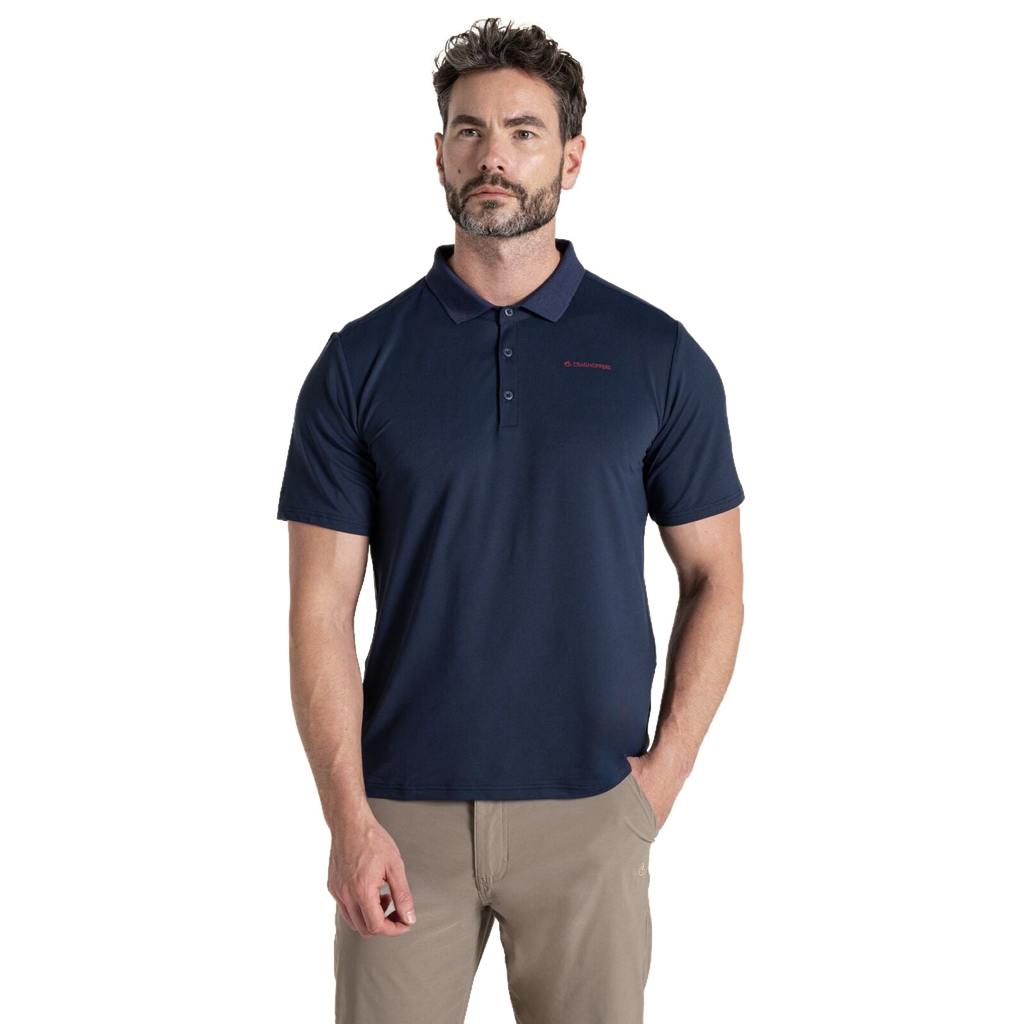 Craghoppers Mens NosiLife Bramshaw Golf Short Sleeve Polo Shirt