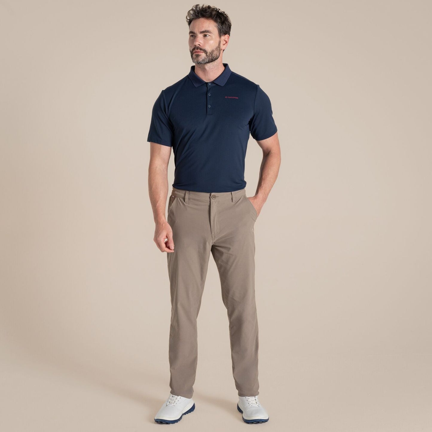 Craghoppers Mens NosiLife Bramshaw Golf Short Sleeve Polo Shirt